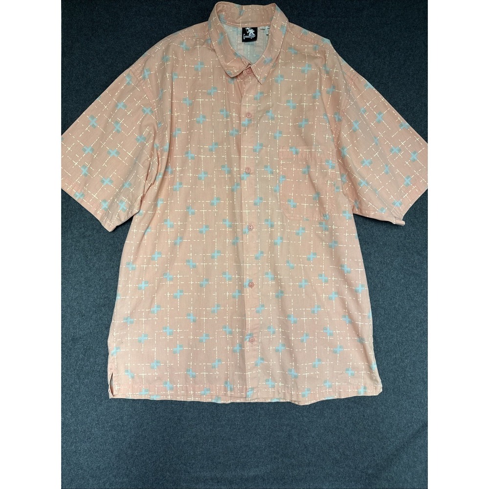 Gotcha Shirt Size L Men's Multicolor Hawaiian Button Up Short Sleeve Vtg 90s
